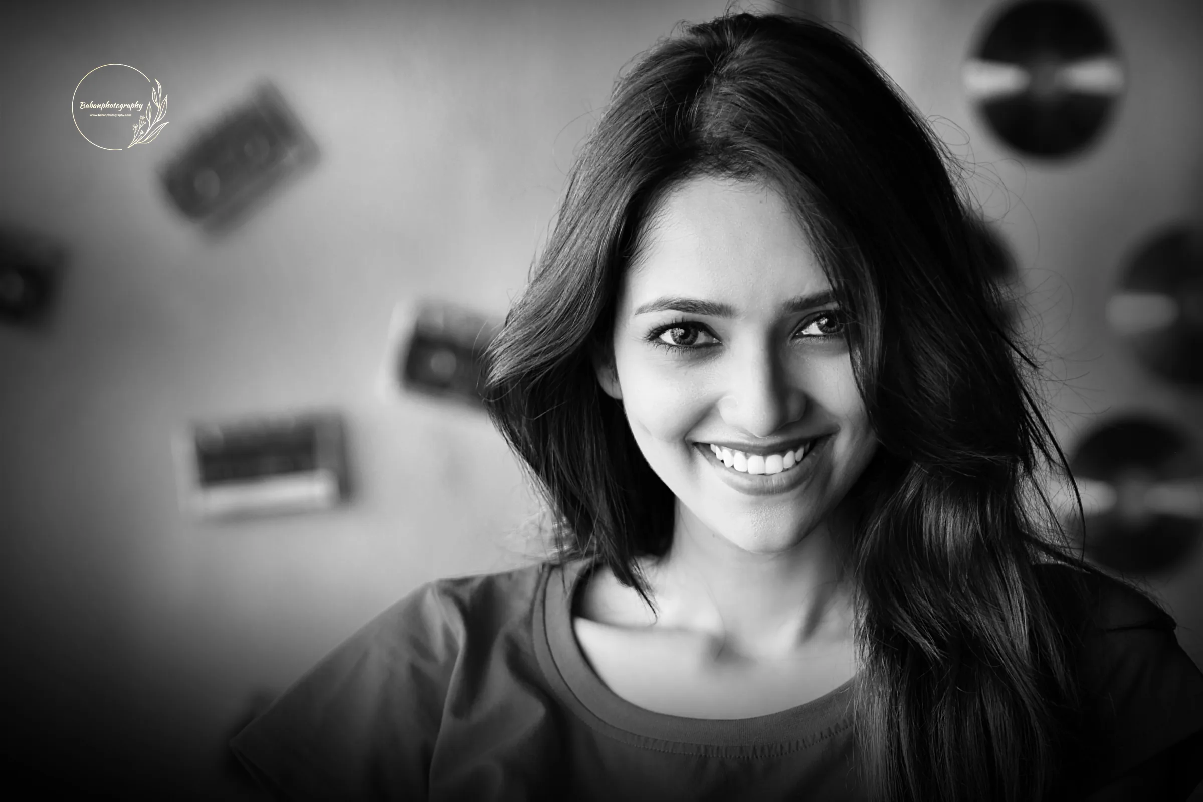 “A smile that speaks beyond words, captured in timeless monochrome.” 🖤✨  Actress Susmita Chatterjee 📸