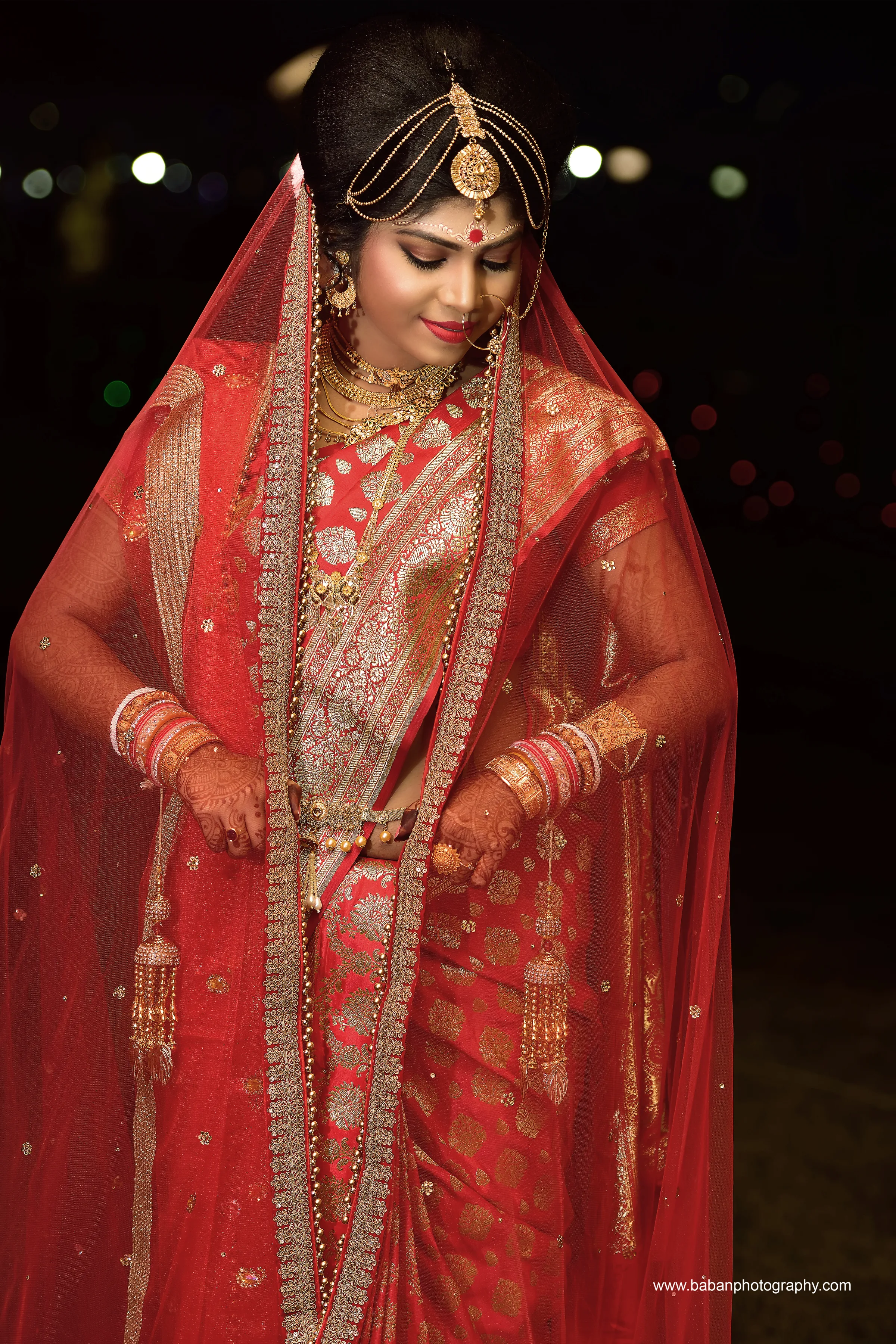Every ornament shines, but the bride glows the brightest